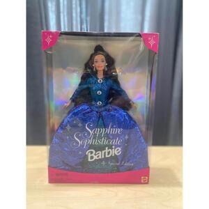 Vintage 1997 Barbie Sapphire Sophisticate Blue Glitter Dress No. 16692